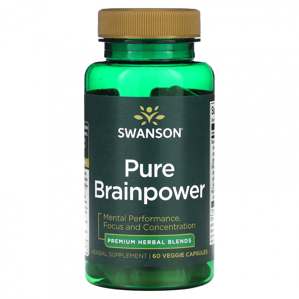 ������ ������ Swanson, Pure Brainpower, 60 ������������ ������  IHerb (������) ����