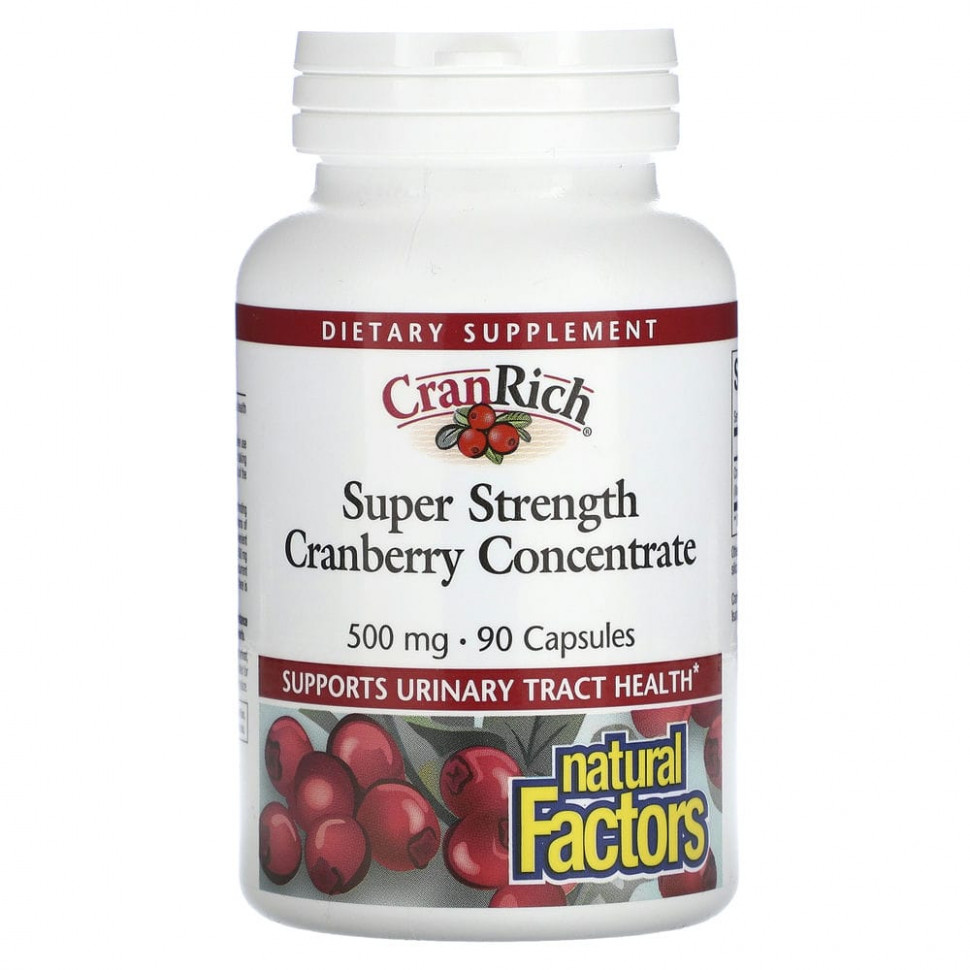 ������ ������ Natural Factors, CranRich, Super Strength, ���������� ������, 500 ��, 90 ������  IHerb (������) ����