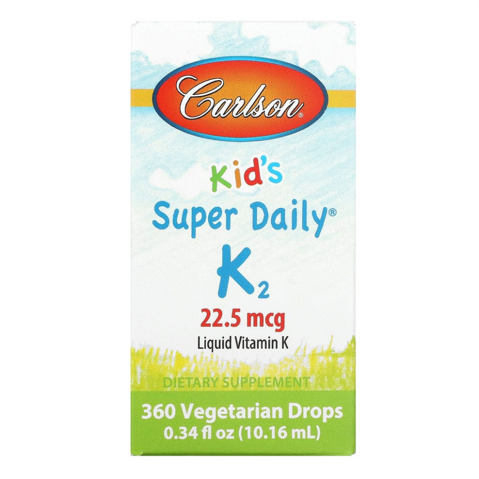 ������ ������ Carlson Labs, Super Daily K2 ��� �����, 22,5 ���, 10,16 �� (0,34 ����. �����)  IHerb (������) ����