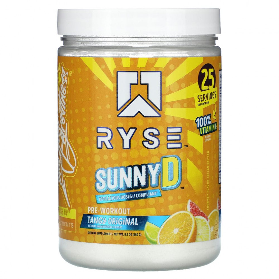 ������ ������ Ryse Supps, Pre-Workout, Sunny D, ������������ ����, 280 � (9,9 �����)  IHerb (������) ����