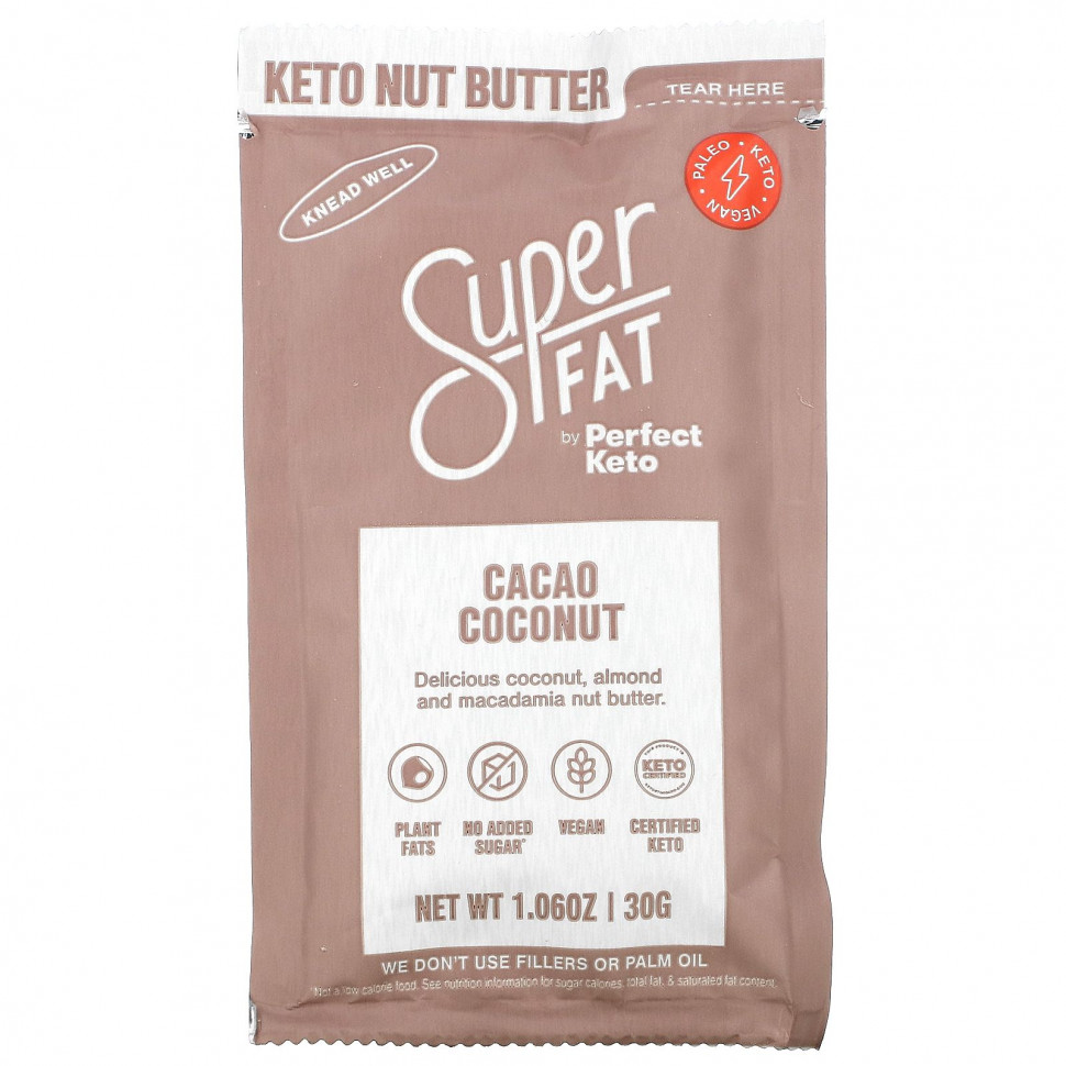 ������ ������ SuperFat, Keto Nut Butter, ����� � �����, 30 � (1,06 �����)  IHerb (������) ����
