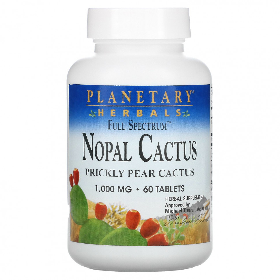 ������ ������ Planetary Herbals, Nopal Cactus, Full Spectrum, Prickly Pear Cactus, 1,000 mg, 60 Tablets  IHerb (������) ����