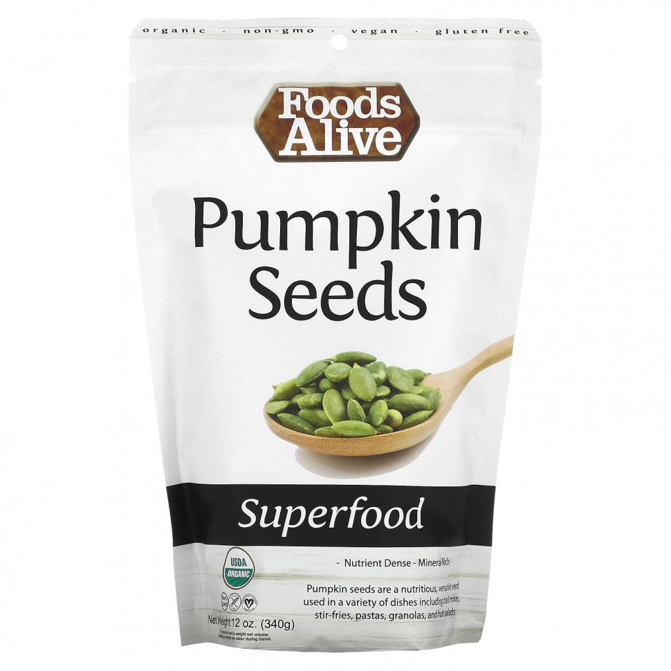 ������ ������ Foods Alive, Superfood, Pumpkin Seeds, 12 oz (340 g)  IHerb (������) ����