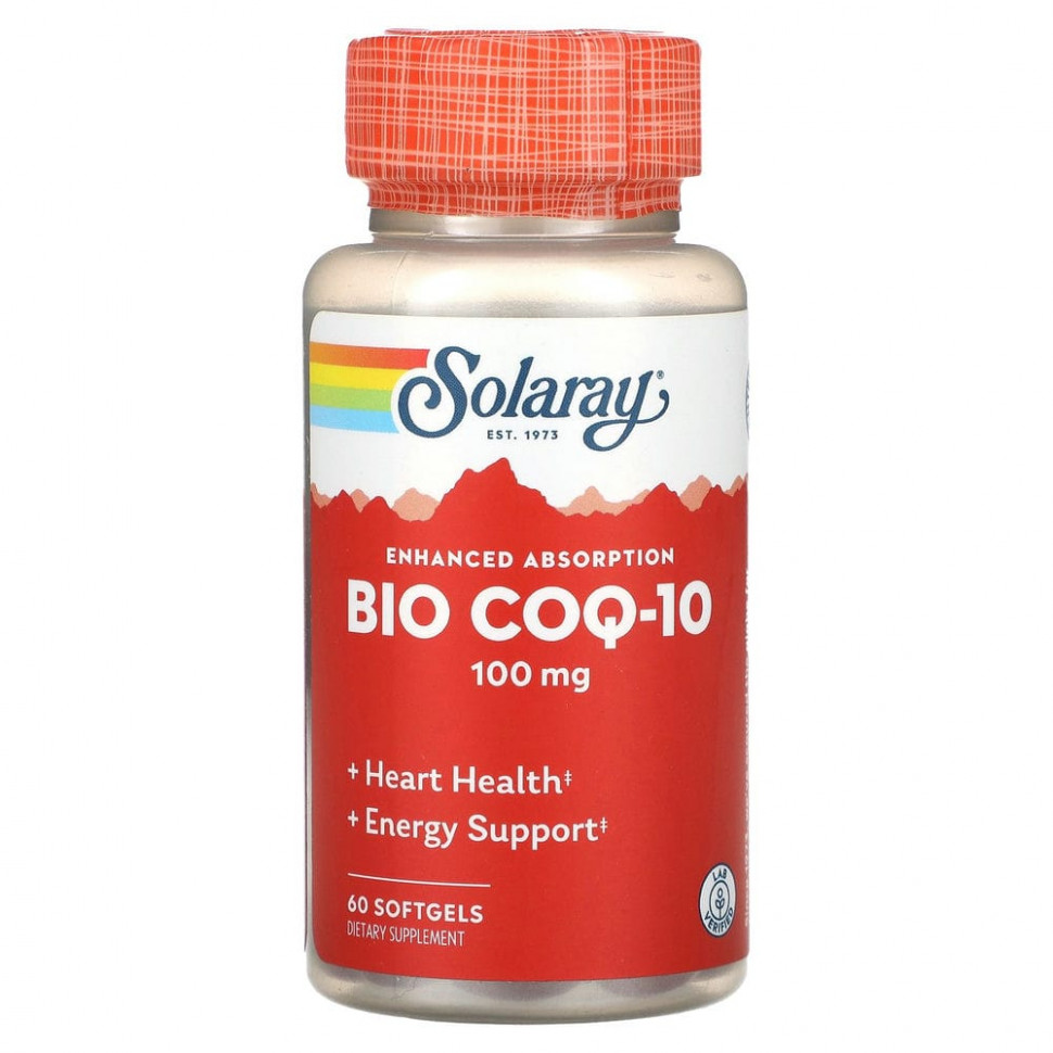 ������ ������ Solaray, Bio COQ-10, ���������� ��������, 100 ��, 60 ������ ��������  IHerb (������) ����