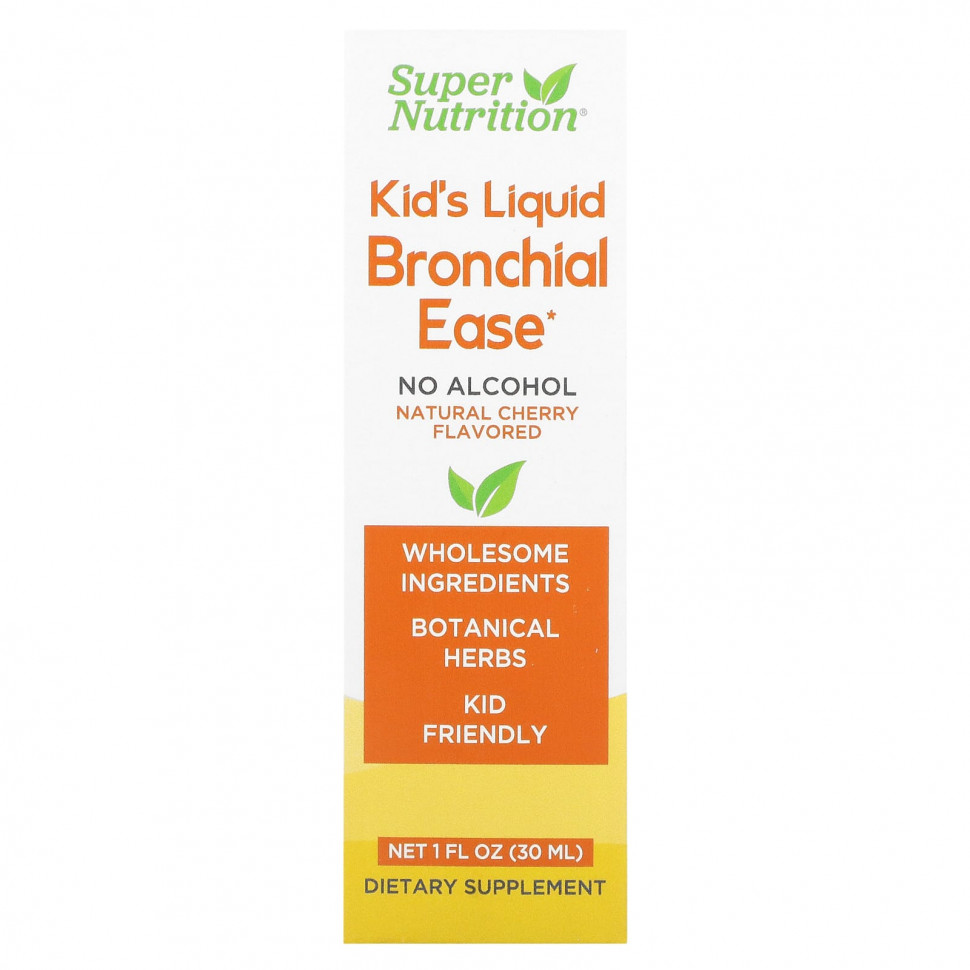 ������ ������ Super Nutrition, Kid's Liquid Bronchial Ease, ��� ������, �����, 30 �� (1 ����. �����)  IHerb (������) ����
