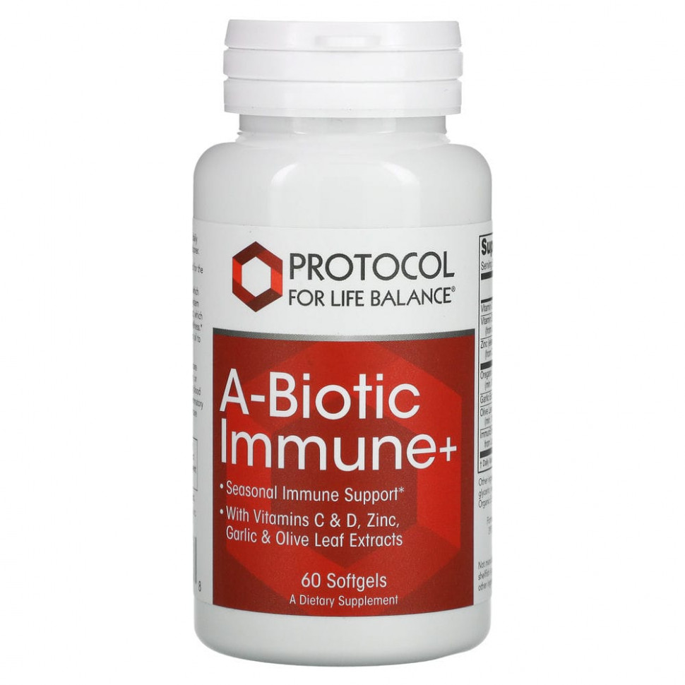 ������ ������ Protocol for Life Balance, A-Biotic Immune +, 60 ������ ��������  IHerb (������) ����