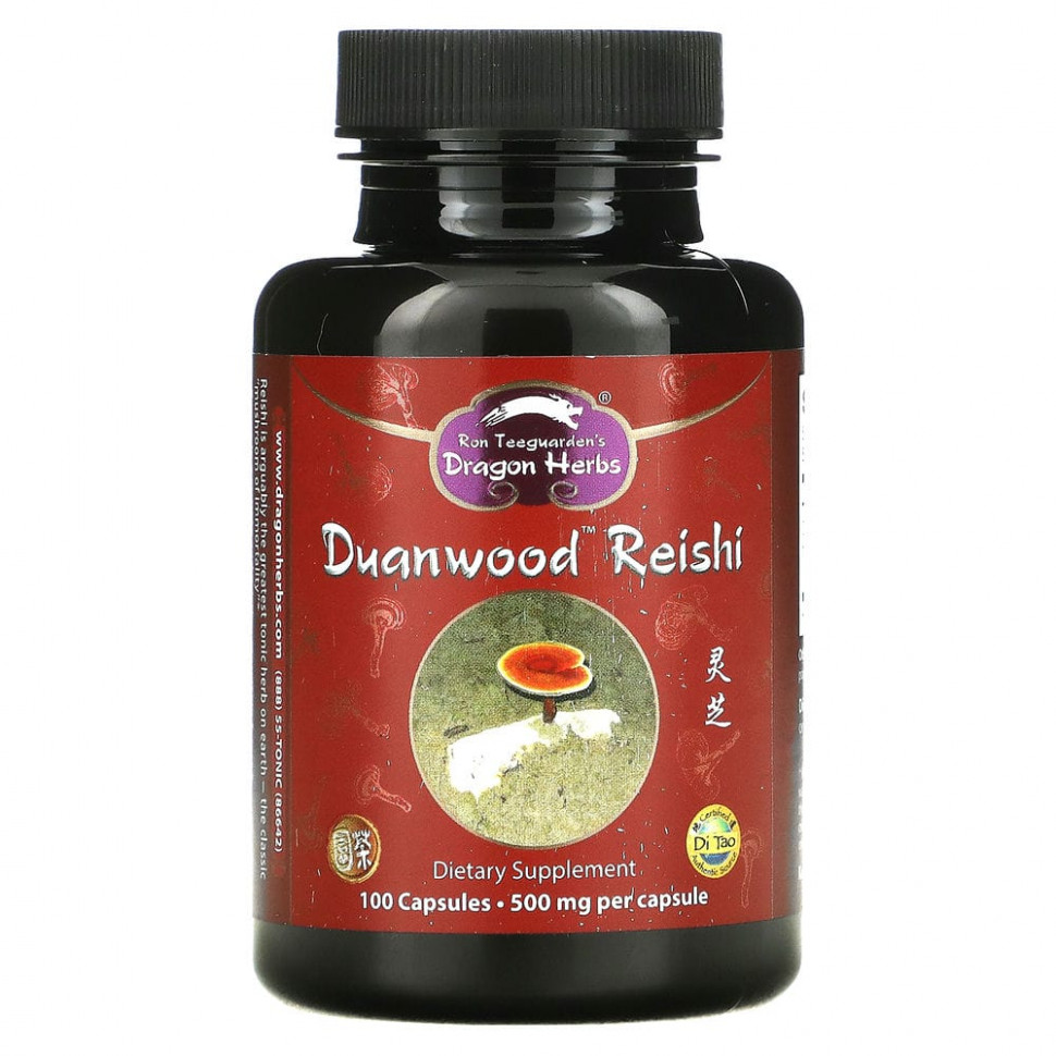 ������ ������ Dragon Herbs, Duanwood Reishi, 500 ��, 100 �������������� ������  IHerb (������) ����