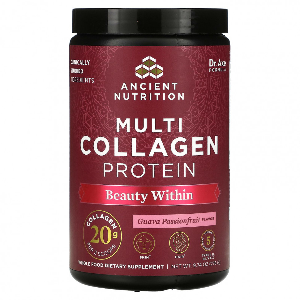 ������ ������ Dr. Axe / Ancient Nutrition, Multi Collagen Protein, Beauty Within, ����� � ��������, 276 � (9,74 �����)  IHerb (������) ����