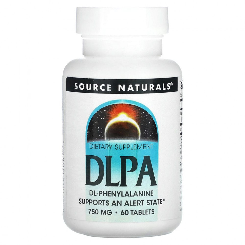 ������ ������ Source Naturals, DLPA (DL-�����������), 750 ��, 60 ��������  IHerb (������) ����