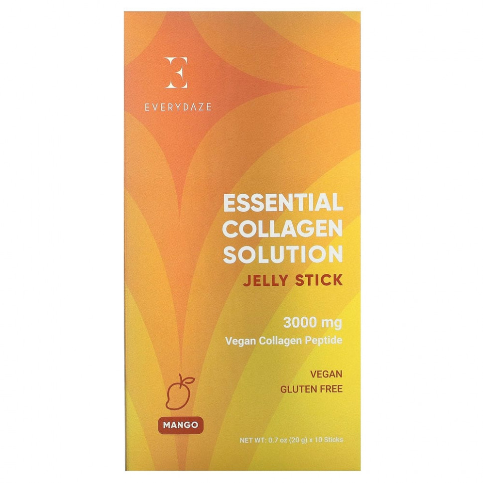 ������ ������ Everydaze, Essential Collagen Solution, ���� � ������, �����, 3000 ��, 10 ������ �� 20 � (0,7 �����)  IHerb (������) ����