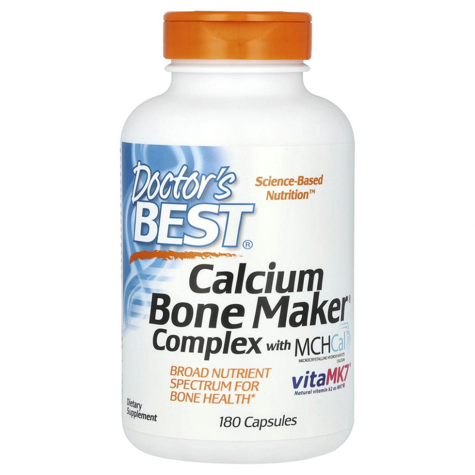 ������ ������ Doctor's Best, Calcium Bone Maker, �������� � MCHCal � VitaMK7, 180 ������  IHerb (������) ����