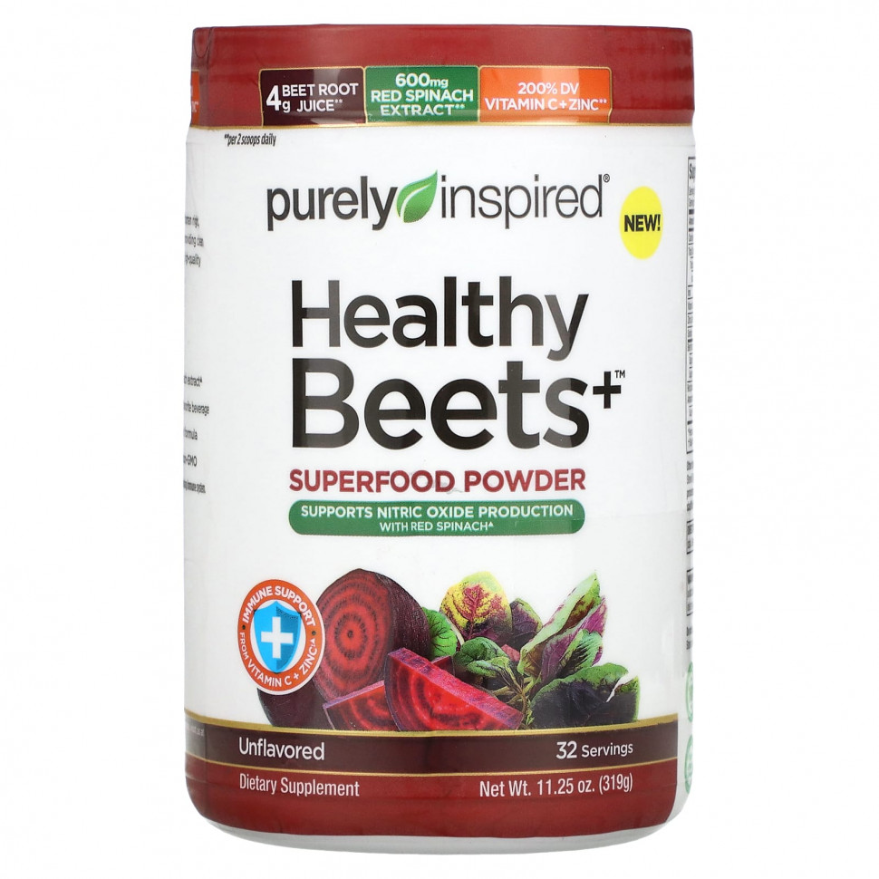 ������ ������ Purely Inspired, Healthy Beets+ Superfood Powder, Unflavored, 11.25 oz (319 g)  IHerb (������) ����