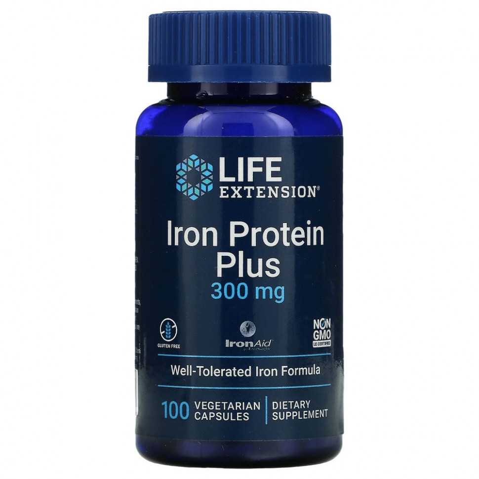 ������ ������ Life Extension, Iron Protein Plus, 300 ��, 100 �������������� ������  IHerb (������) ����