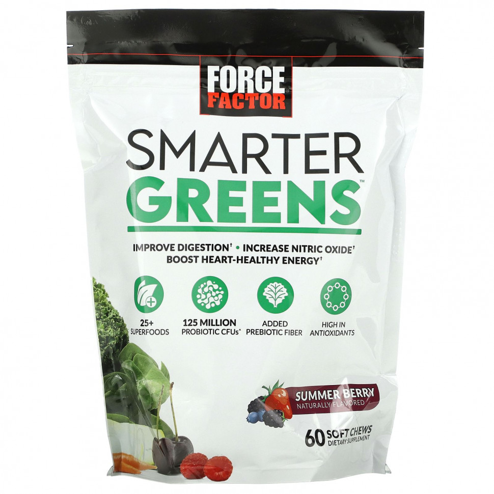 ������ ������ Force Factor, Smarter Greens, ������ �����, 60 ����������� ��������  IHerb (������) ����