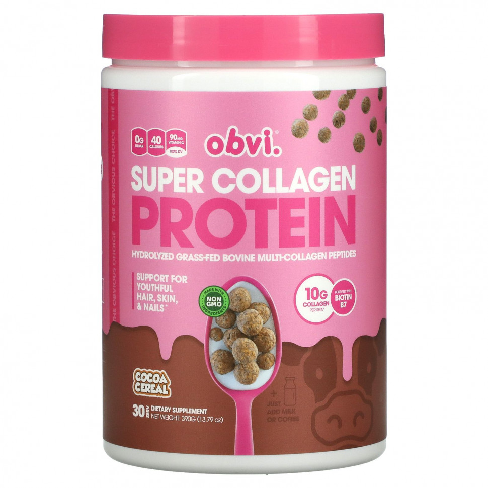 ������ ������ Obvi, Super Collagen Protein, �����-������, 390 � (13,79 �����)  IHerb (������) ����
