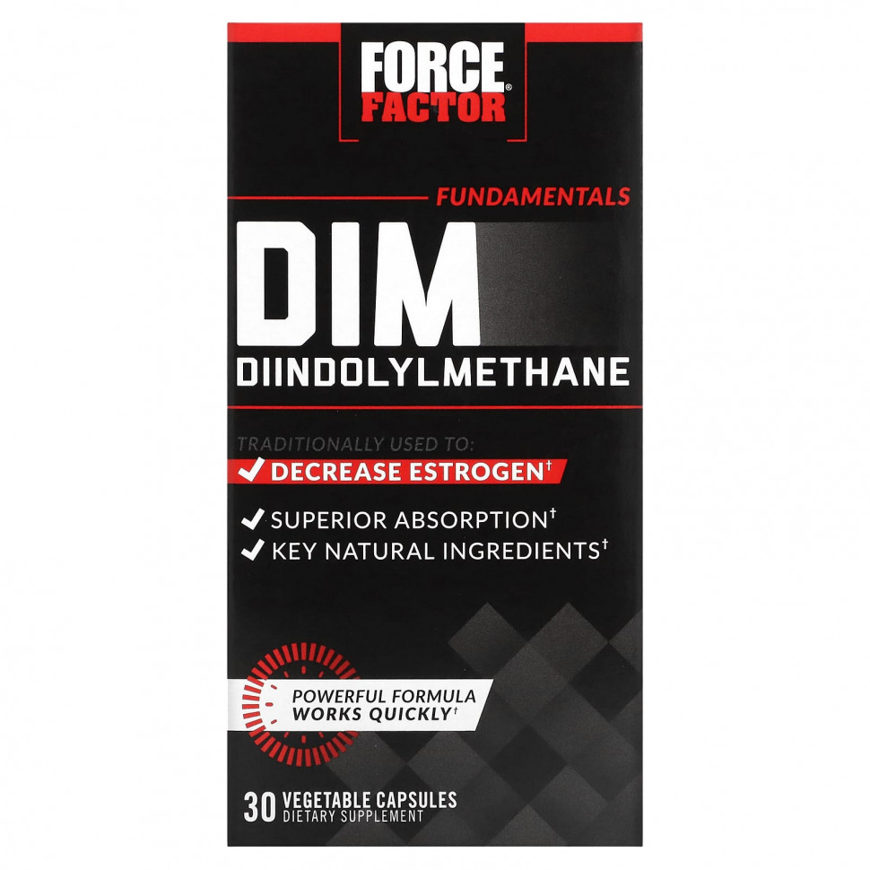 ������ ������ Force Factor, Fundamentals, DIM, ��������������, 30 �������������� ������  IHerb (������) ����