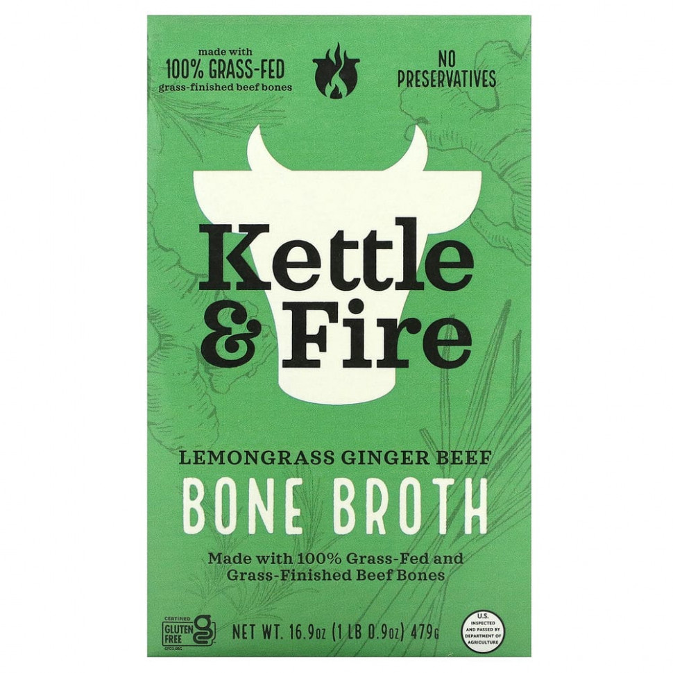 ������ ������ Kettle & Fire, Bone Broth, �������� � ������������ � �������, 479 � (16,9 �����)  IHerb (������) ����