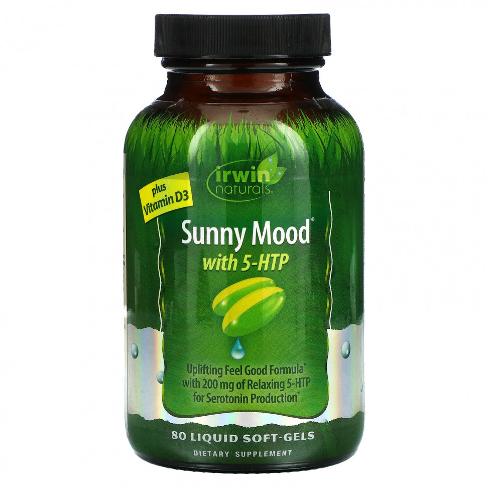 ������ ������ Irwin Naturals, Sunny Mood � 5-HTP � ��������� D3, 80 ����������� ������  IHerb (������) ����
