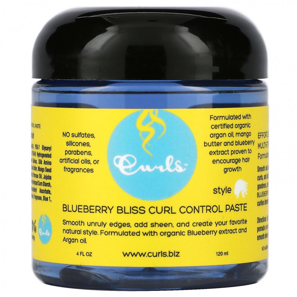 ������ ������ Curls, Curl Control Paste, Blueberry Bliss, 120 �� (4 ����. �����)  IHerb (������) ����