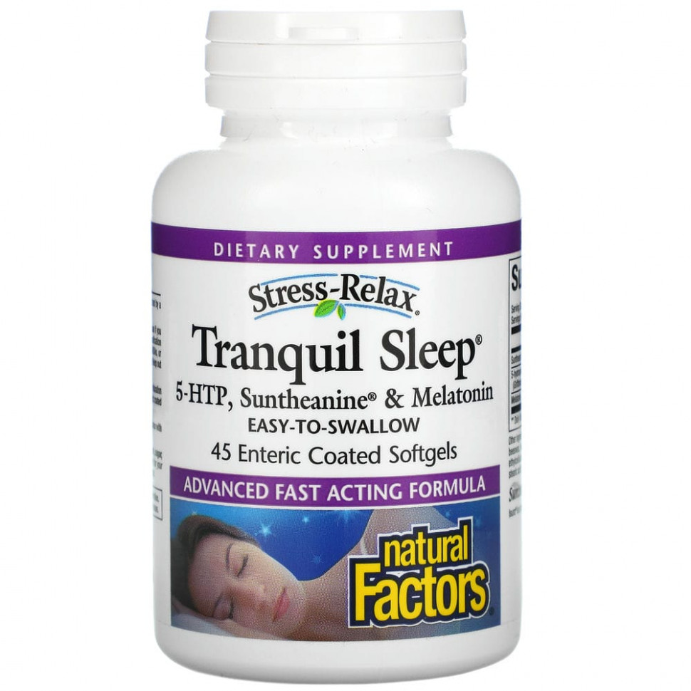 ������ ������ Natural Factors, Stress-Relax, Tranquil Sleep, 45 Enteric Coated Softgels  IHerb (������) ����