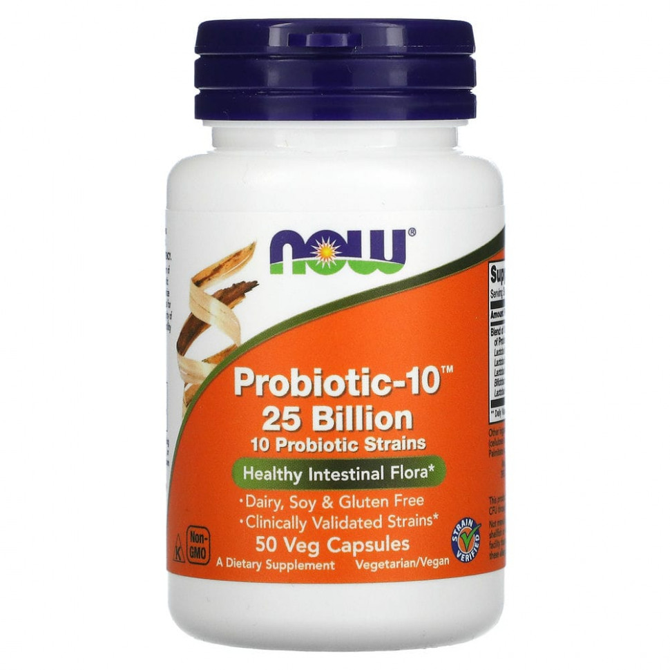 ������ ������ NOW Foods, Probiotic-10, 25 ����, 50 �������������� ������  IHerb (������) ����