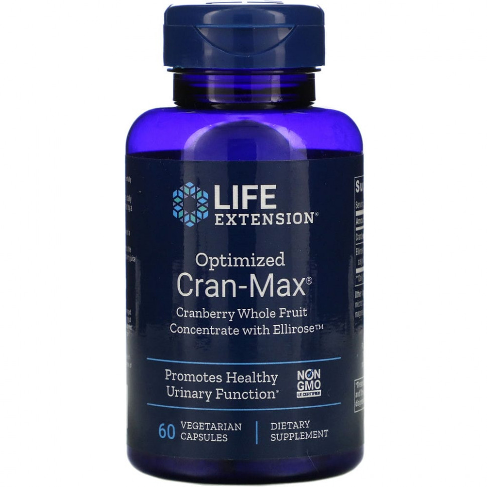 ������ ������ Life Extension, Optimized Cran-Max, ���������� �� ������� ���� ������ � Ellirose, 60 �������������� ������  IHerb (������) ����