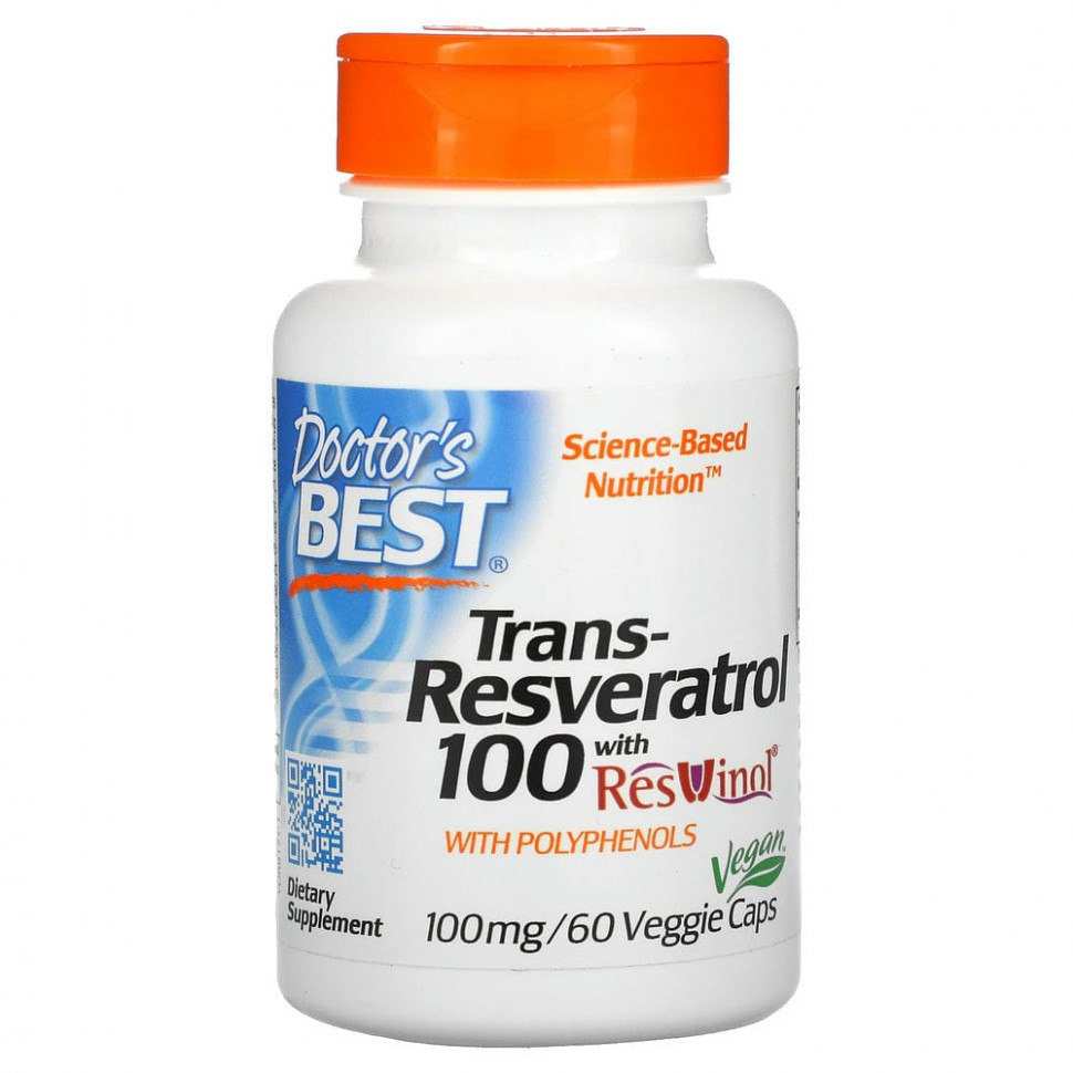 ������ ������ Doctor's Best, �����-����������� 100 � ResVinol, 100 ��, 60 �������������� ������  IHerb (������) ����