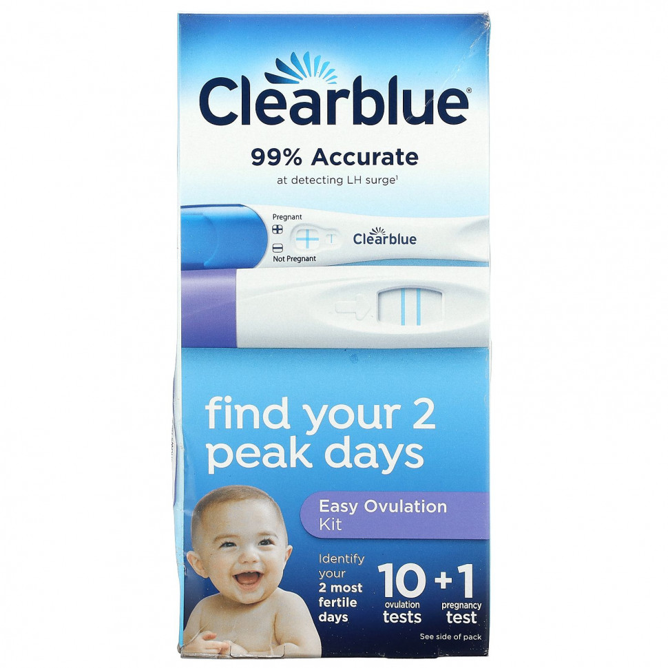 ������ ������ Clearblue, Easy Ovulation Kit, 10 ������ �� �������� + 1 ���� �� ������������  IHerb (������) ����