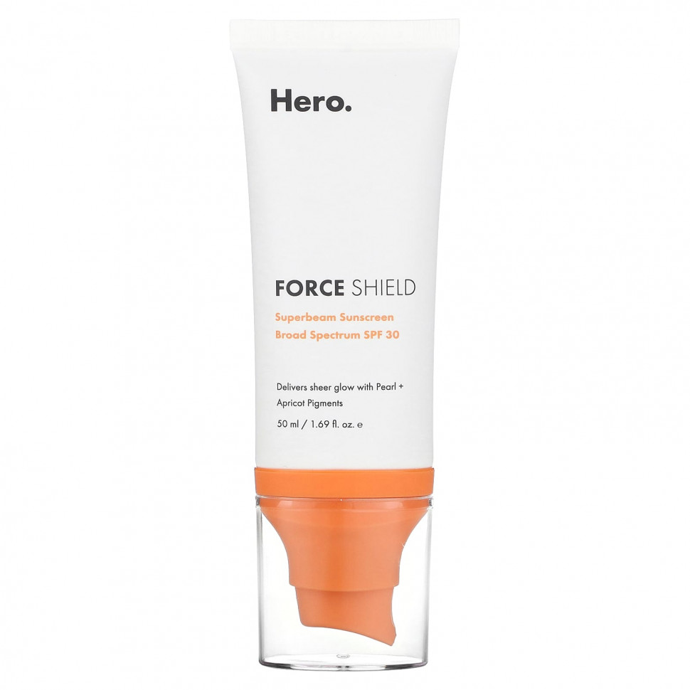 ������ ������ Hero Cosmetics, Force Shield, �������������� �������� Superbeam, SPF 30, 50 �� (1,69 ����. �����)  IHerb (������) ����