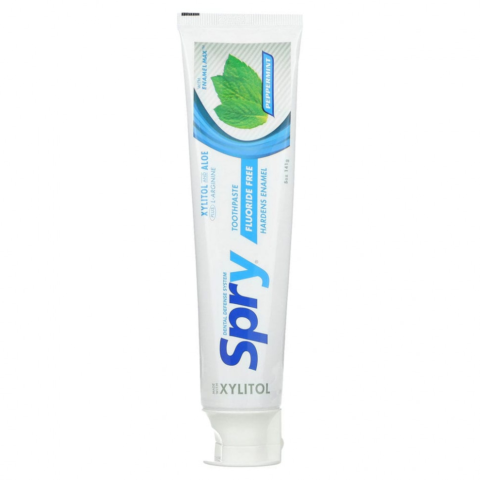 ������ ������ Xlear, Spry Toothpaste, Anti-Plaque Tartar Control, Fluoride Free, Natural Peppermint, 5 oz (141 g)  IHerb (������) ����