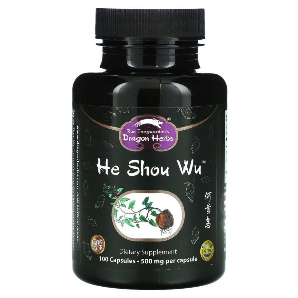 ������ ������ Dragon Herbs, He Shou Wu, 500 ��, 100 ������  IHerb (������) ����