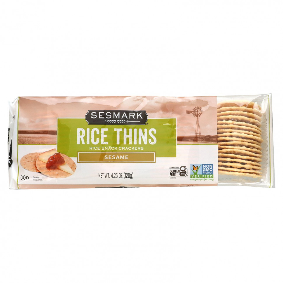 ������ ������ Sesmark, Rice Thins, ������� �������, ������, 120 � (4,25 �����)  IHerb (������) ����