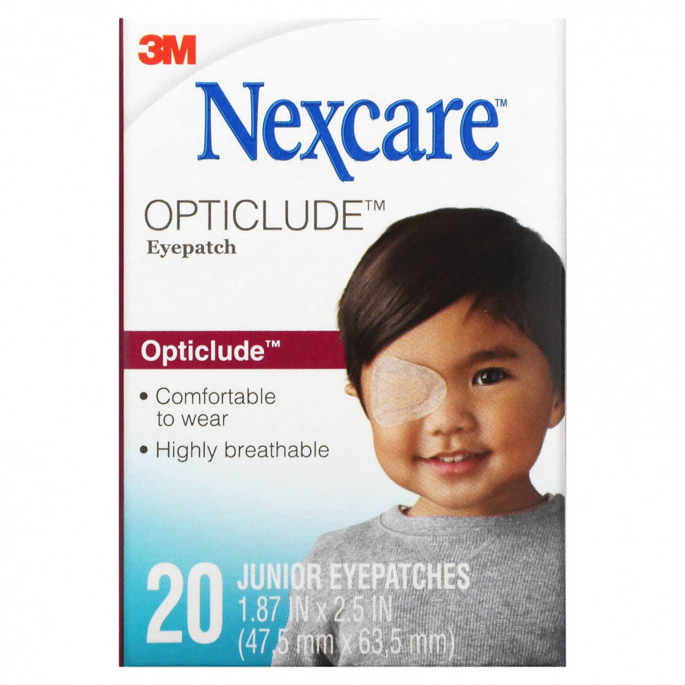 ������ ������ Nexcare, Opticlude Junior, ����� ��� ����, 20 ����  IHerb (������) ����
