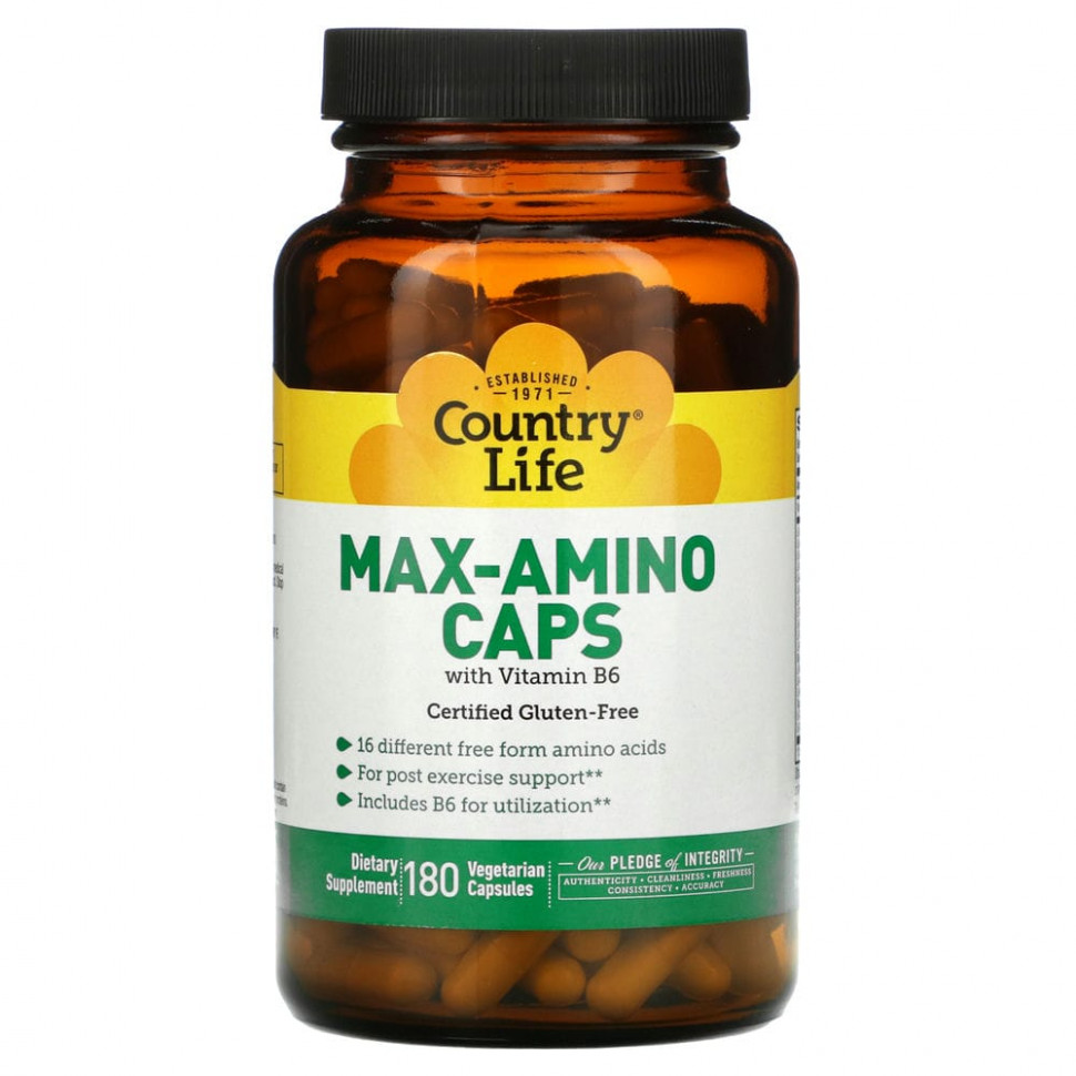 ������ ������ Country Life, Max-Amino Caps, � ��������� B-6, 180 �������������� ������  IHerb (������) ����