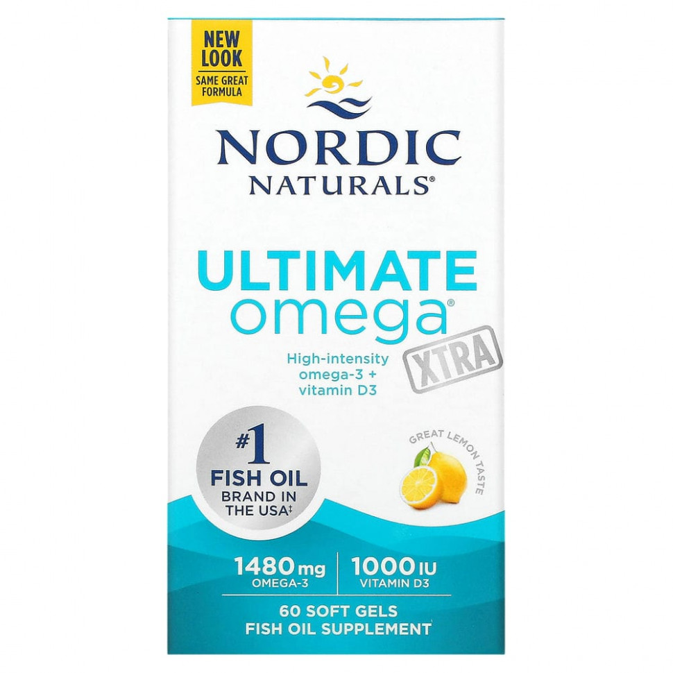 ������ ������ Nordic Naturals, Ultimate Omega Xtra, �� ������ ������, 740 ��, 60 ������  IHerb (������) ����