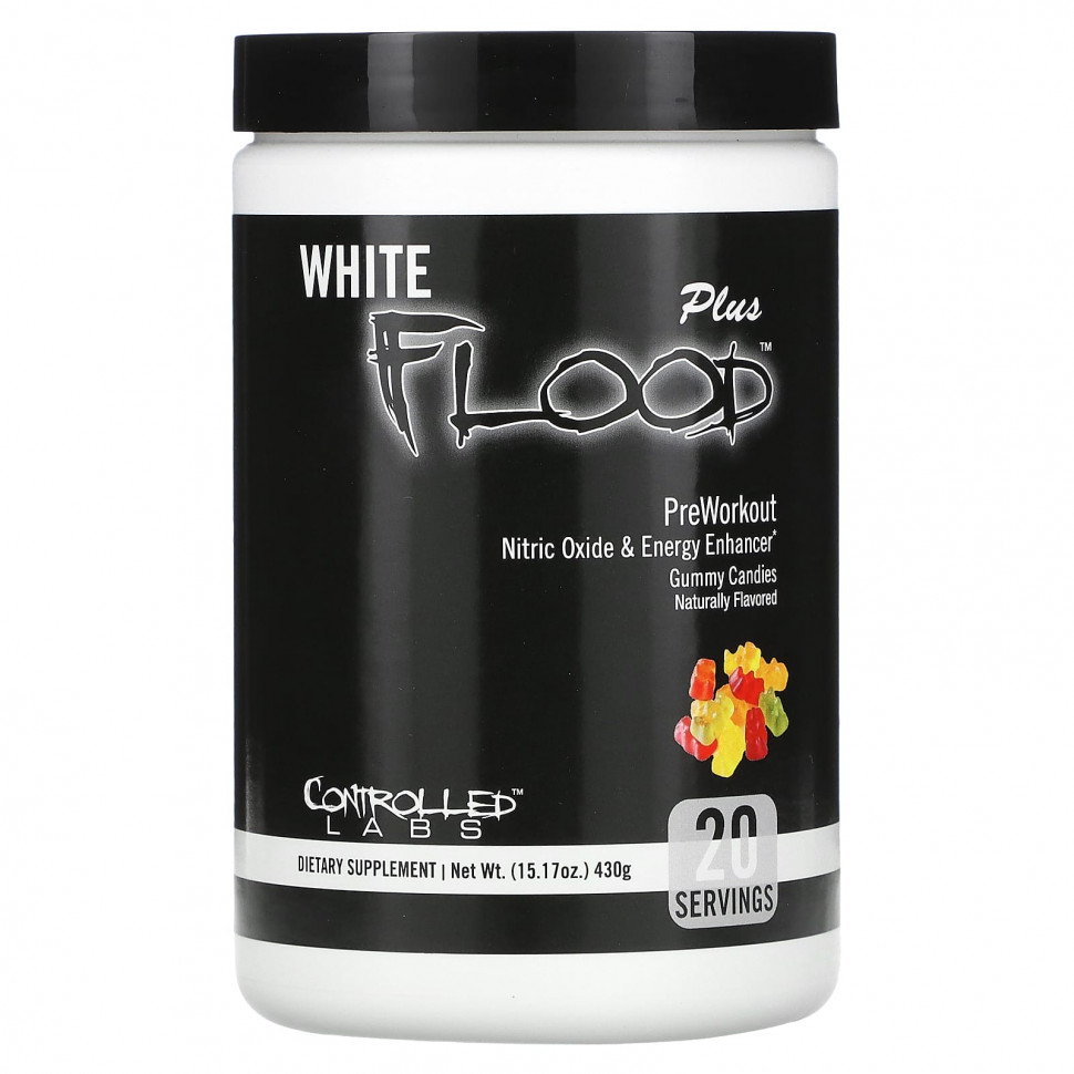 ������ ������ Controlled Labs, White Flood Plus, ����� �����������, ����������� �������, 430 � (15,17 �����)  IHerb (������) ����