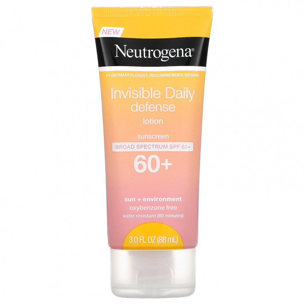������ ������ Neutrogena, Invisible Daily Defense, �������������� ������, SPF 60+, 88 �� (3 ����. �����)  IHerb (������) ����