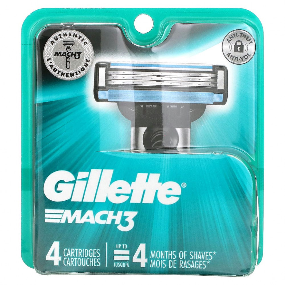 ������ ������ Gillette, ������� ������� Mach3, 4 ��.  IHerb (������) ����