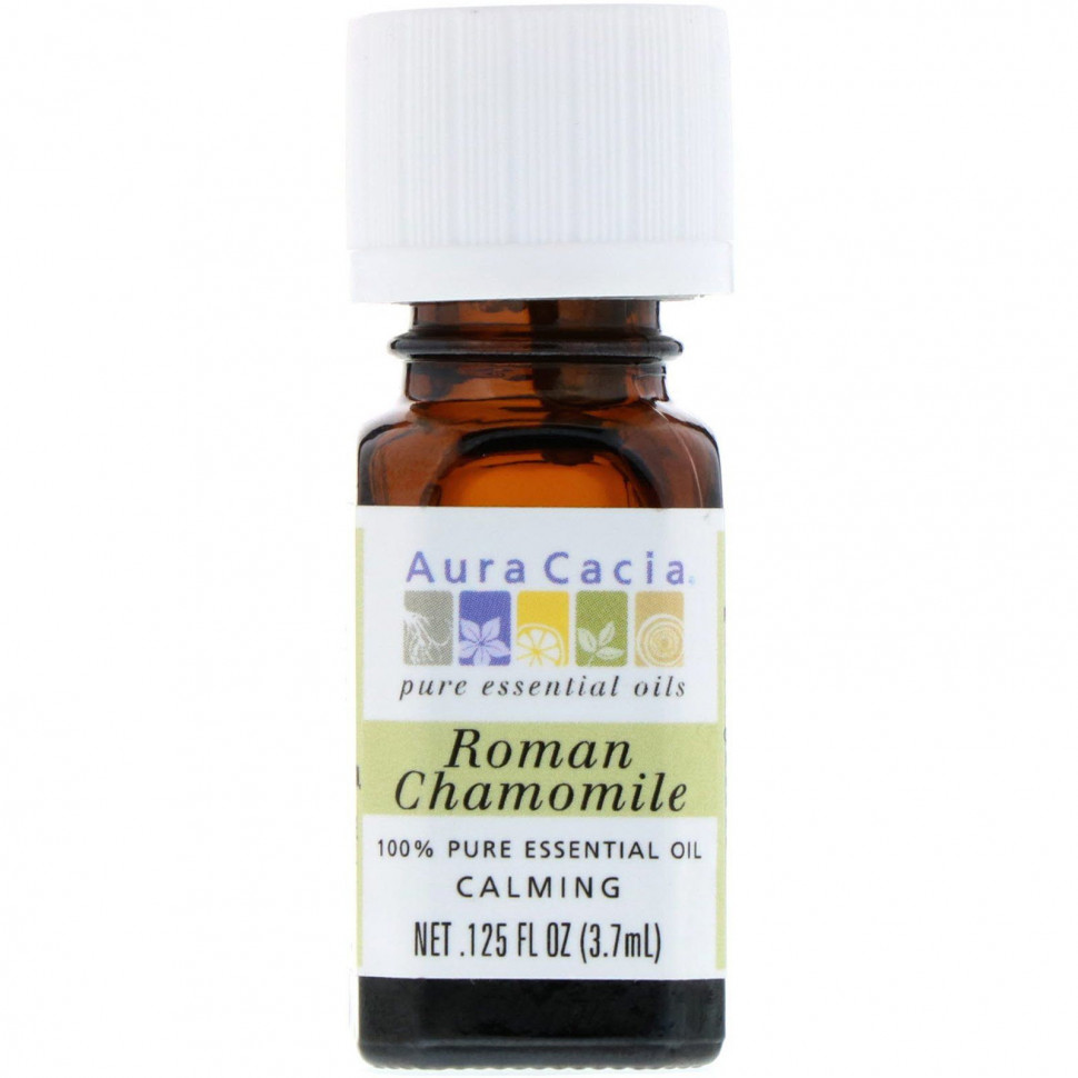 ������ ������ Aura Cacia, 100% Pure Essential Oil, Roman Chamomile, .125 fl oz (3.7 ml)  IHerb (������) ����
