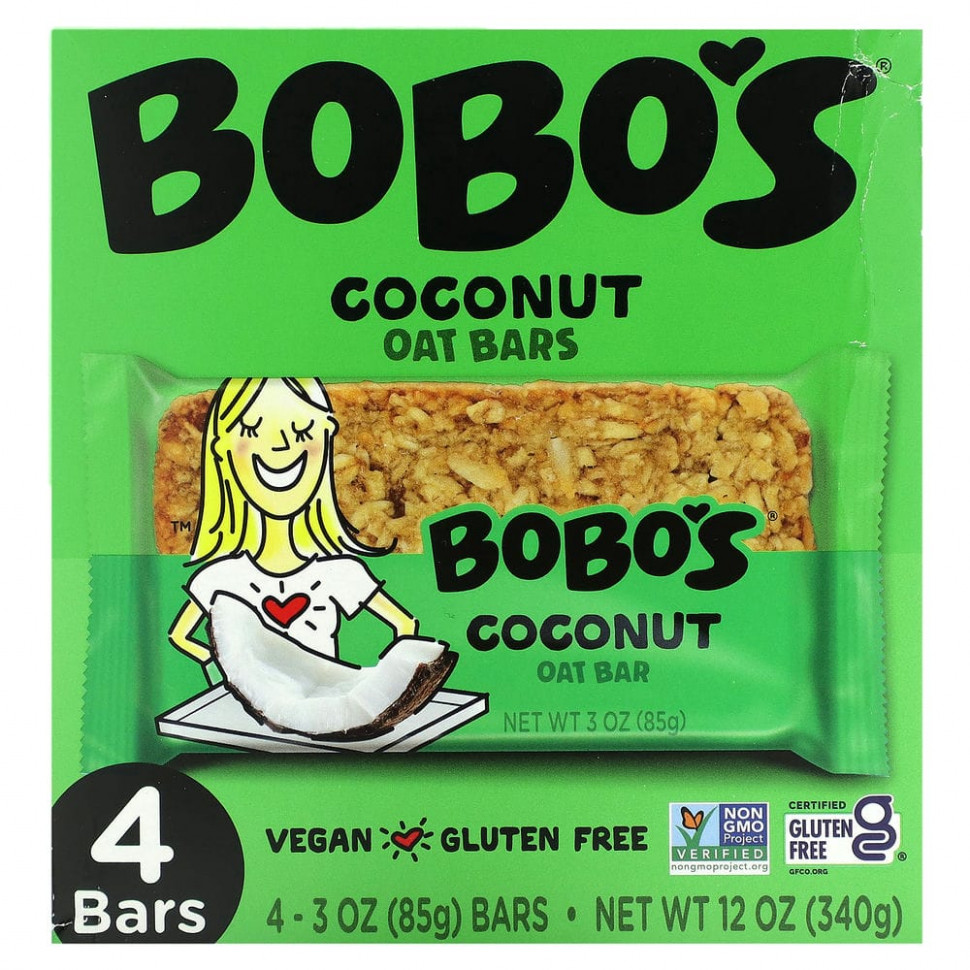 ������ ������ Bobo's Oat Bars, ��������� � ������� ���������, 4 ��������� �� 85 � (3 �����)  IHerb (������) ����