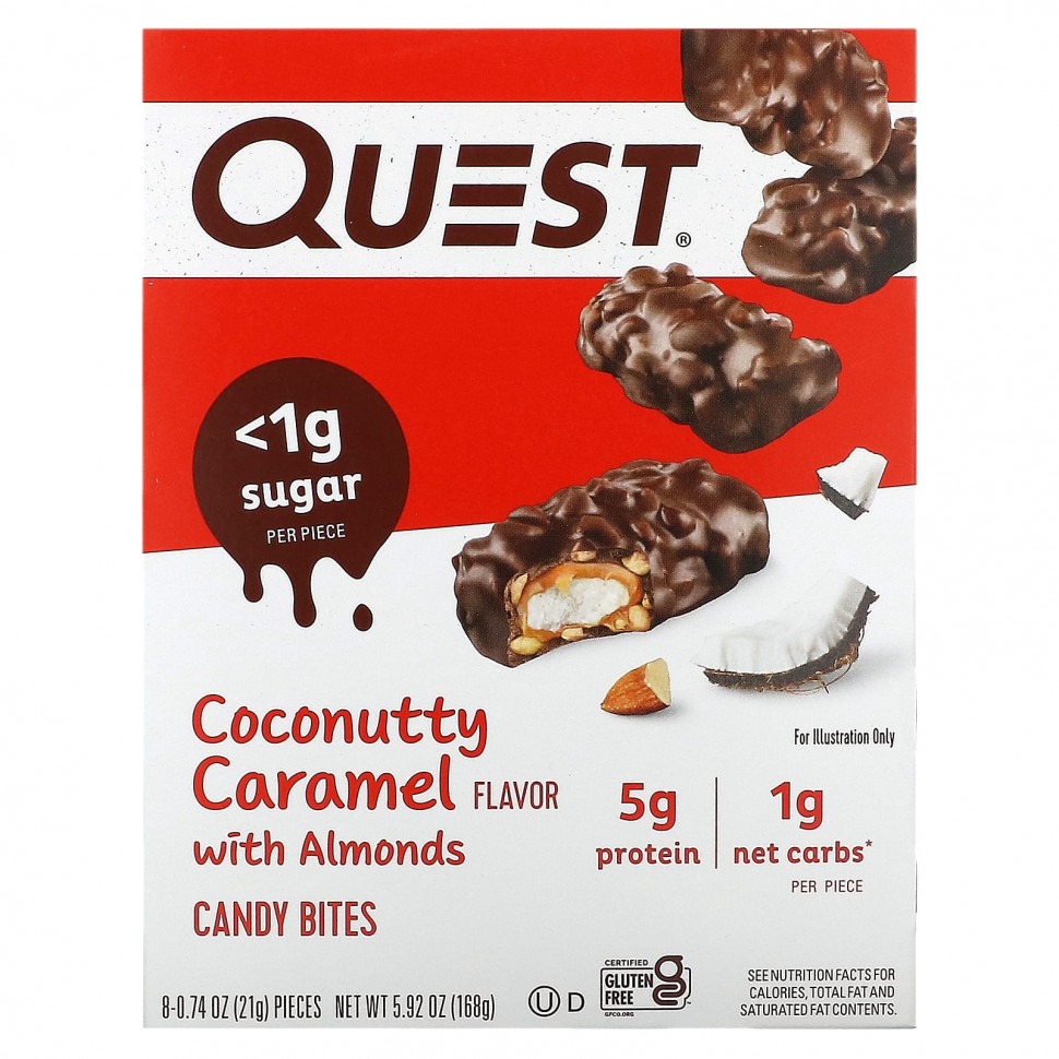 ������ ������ Quest Nutrition, Candy Bites, ��������� �������� � ��������, 8 ��., 21 � (0,74 �����)  IHerb (������) ����