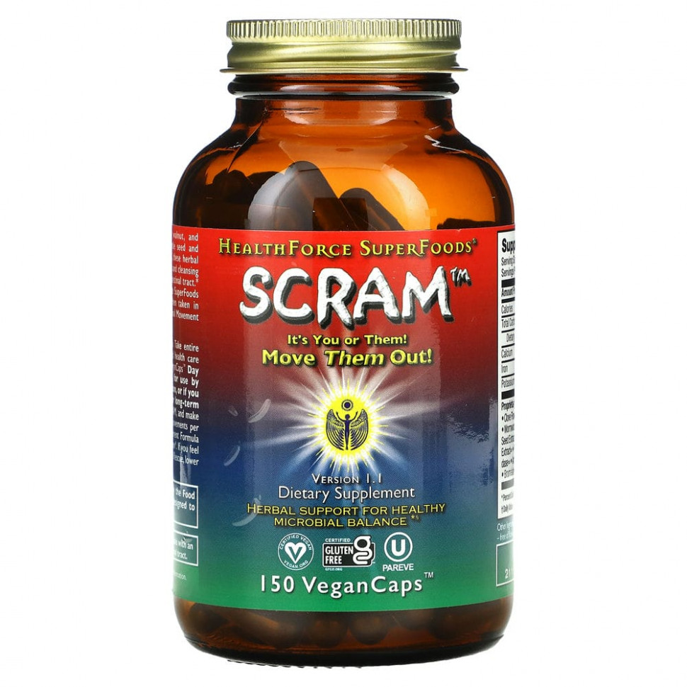 ������ ������ HealthForce Superfoods, Scram, 150 ��������� ������  IHerb (������) ����