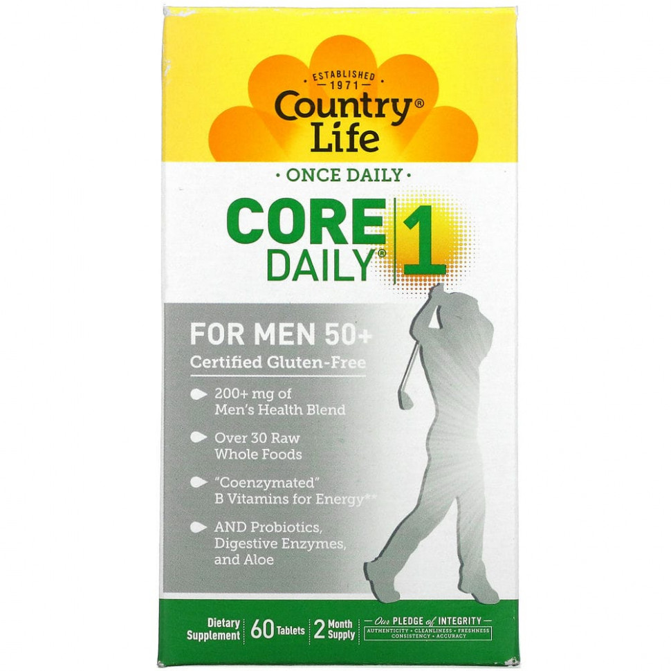 ������ ������ Country Life, Core Daily-1, �������������� ��� ������ ������ 50 ���, 60 ��������  IHerb (������) ����