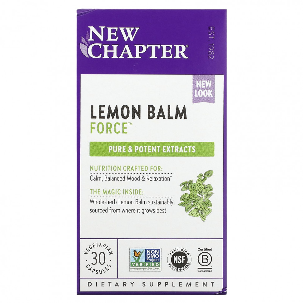 ������ ������ New Chapter, Lemon Balm Force, 30 �������������� ������  IHerb (������) ����