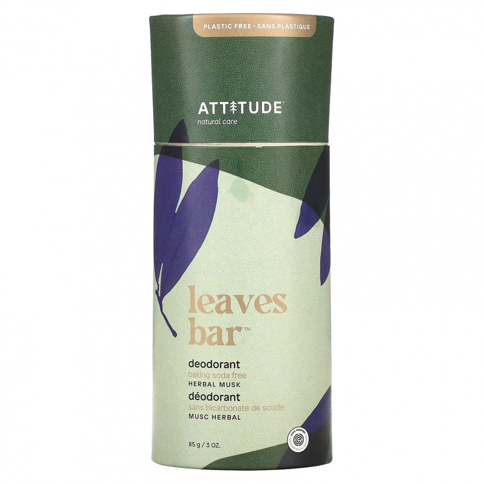 ������ ������ ATTITUDE, Leaves Bar, Deodorant, Herbal Musk, 3 oz (85 g)  IHerb (������) ����