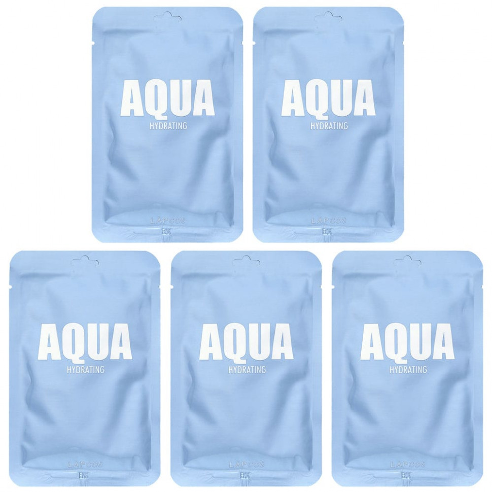 ������ ������ Lapcos, Aqua Hydrating Sheet Beauty Mask Set, 5 ��., �� 30 �� (1,01 ����. �����)  IHerb (������) ����
