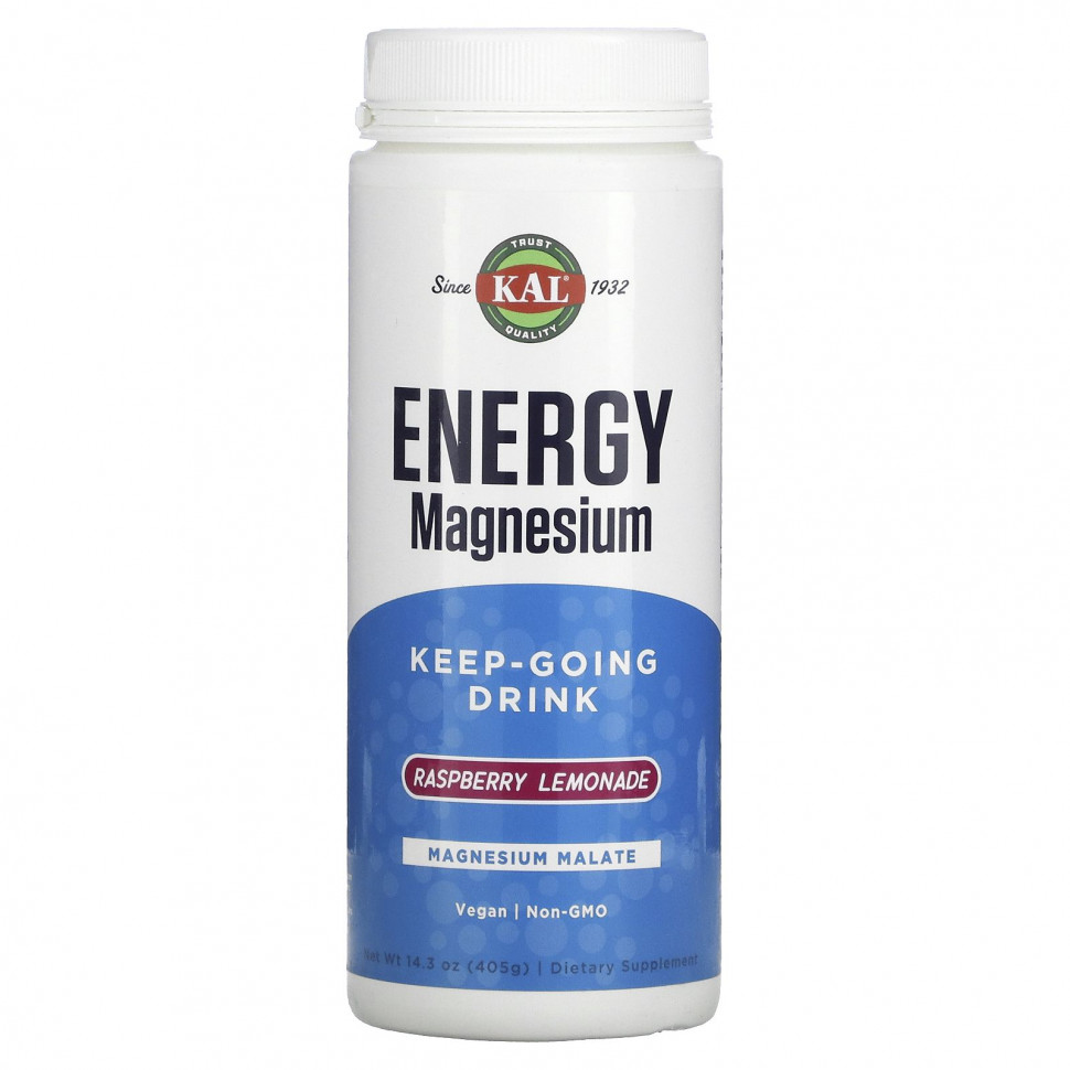 ������ ������ KAL, Energy Magnesium, Keep-Going Drink, Raspberry Lemonade, 14.3 oz (405 g)  IHerb (������) ����