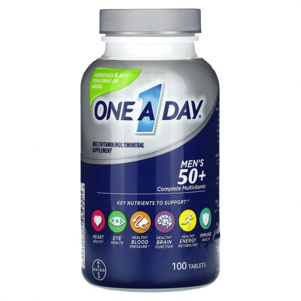 ������ ������ One-A-Day, Men's 50+, Healthy Advantage, ����������������/����������������� �������, 100 ��������  IHerb (������) ����