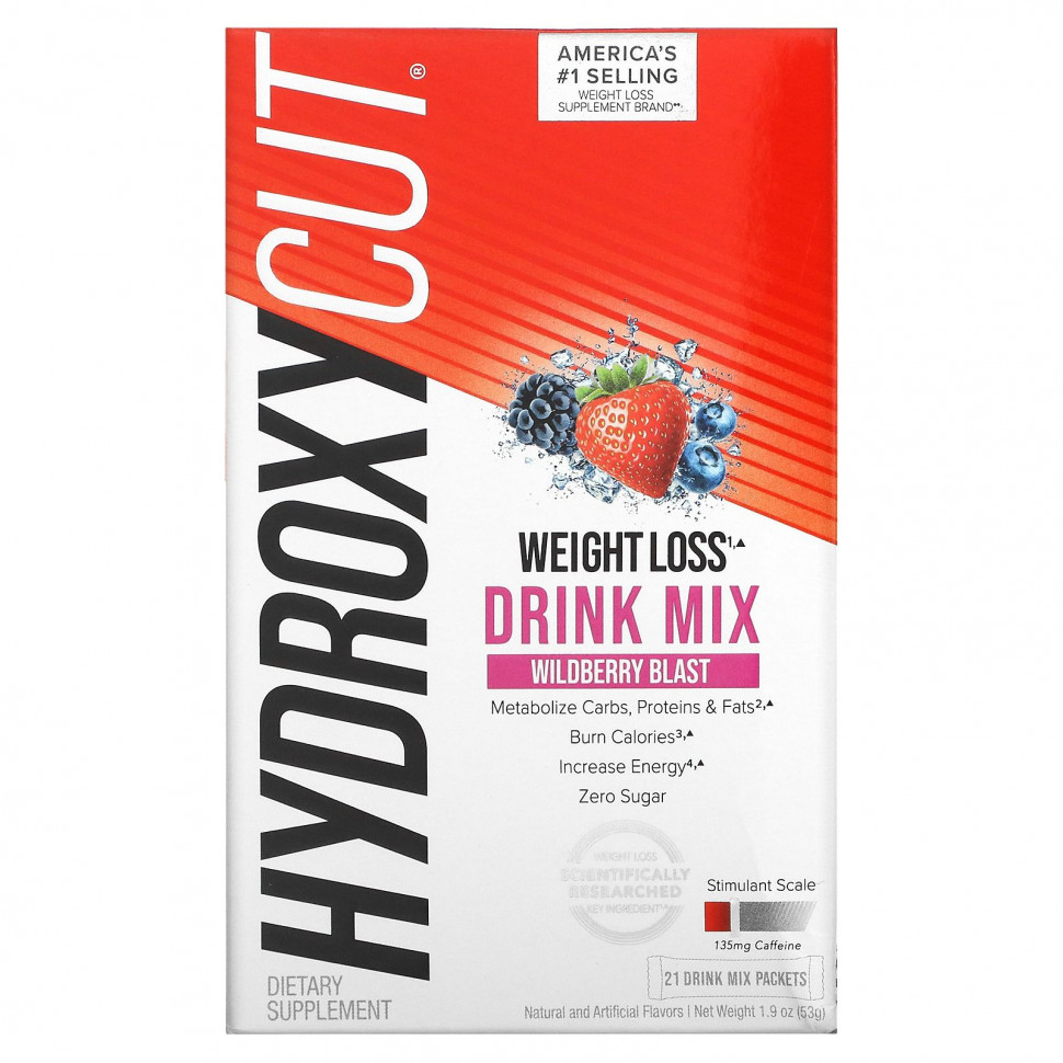������ ������ Hydroxycut, Weight Loss Drink Mix, Wildberry Blast, 21 Packets, 1.9 oz (53 g)  IHerb (������) ����
