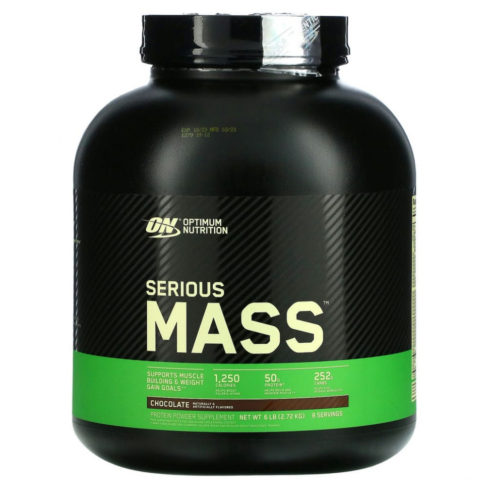 ������ ������ Optimum Nutrition, Serious Mass,High Protein Gain Powder, Chocolate, 6 lbs (2.72 kg)  IHerb (������) ����